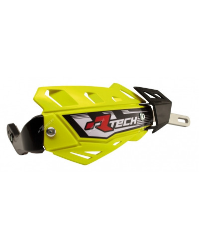 Protège Main Moto RACETECH Protège-mains RACETECH FLX intégral jaune fluo avec renfort alu