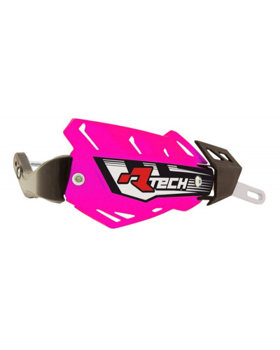 Protège Main Moto RACETECH Protège-mains RACETECH FLX rose avec renfort alu