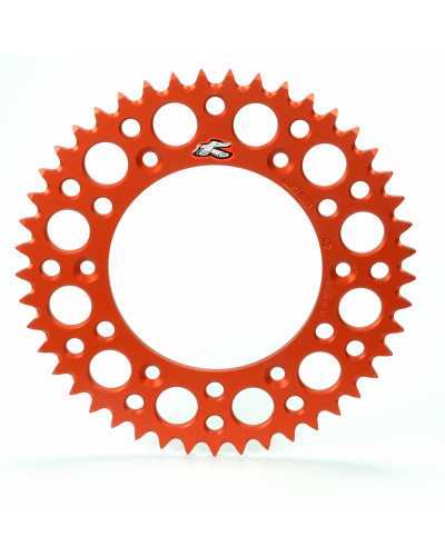 Couronne Moto RENTHAL Couronne RENTHAL Ultralight™ 42 dents alu anti-boue pas 520 type 224U anodisé orange KTM