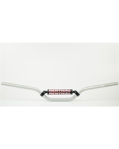 Guidon Moto RENTHAL Guidon Ø22 2mm avec barre RENTHAL Classic Trial 6.0 argent/mousse noire