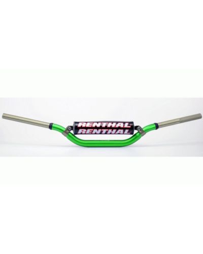 Guidon Moto RENTHAL Guidon Ø28 6mm avec barre RENTHAL Twinwall replica Reed/Windham vert/mousse noire Guidon Moto RENTHAL Guidon Ø28 6mm avec barre RENTHAL Twinwall replica Reed/Windham vert/mousse noire