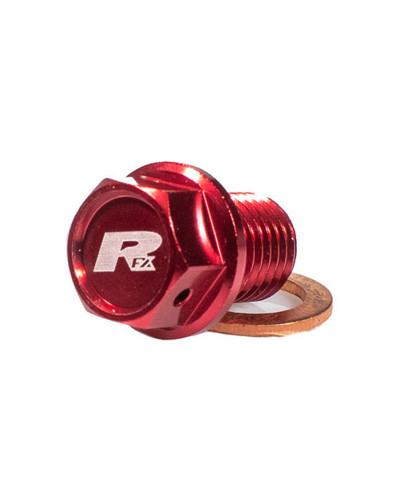 RFX Bouchon de vidange aimanté RFX [M12 x 12 mm x 1,50] - rouge