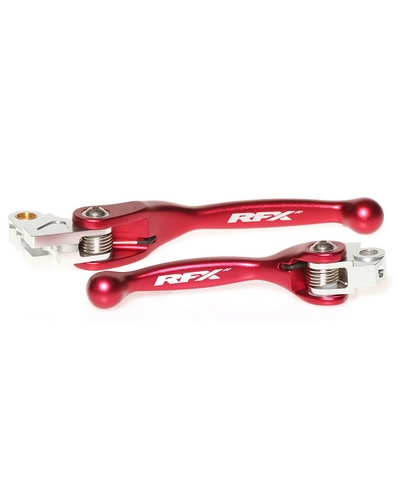Kit Levier Embrayage et Frein Moto RFX Ensemble de leviers flexibles forgés RFX Race (Rouge)