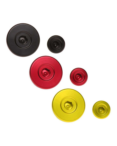 Accessoires Filtres Moto RFX Jeu de bouchons de distribution de moteur RFX Pro (Noir) - Pour Suzuki RMZ250/450
