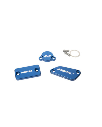 Bouchon Réservoir Moto RFX Jeu de bouchons de réservoir RFX Pro (Bleu) - KTM SX65/85 (Frein Brembo et embrayage Magura)