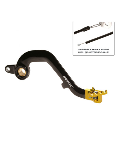 Accessoires Freinage Moto RFX Pédale de frein arrière RFX Pro FT (Noir/Jaune) - Suzuki RM250