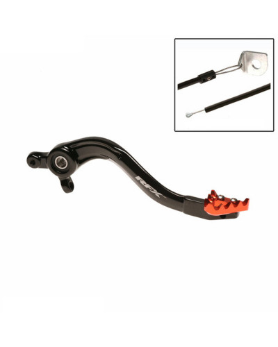 RFX Pédale de frein RFX Pro Series - embout fixe - noir/orange