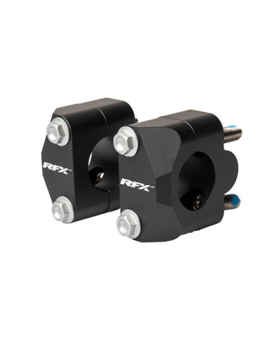 Pontet Moto RFX Pontets adaptateur de guidon RFX Race 22,2mm>28,6mm (Noir) universel  Conversion en guidon surdimens