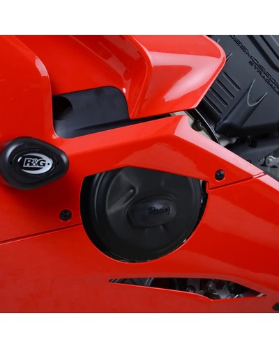 Protection Carter Moto RG RACING Couvre-carter d'alternateur R&G RACING Race Series noir Ducati Panigale V4/V4S