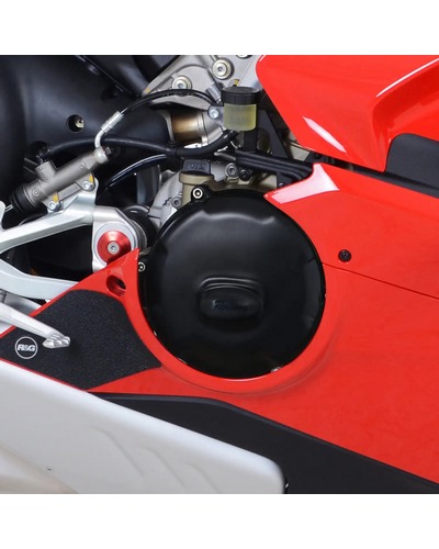 Protection Carter Moto RG RACING Couvre-carter d'embrayage R&G RACING Race Series noir Ducati Panigale V4/V4S