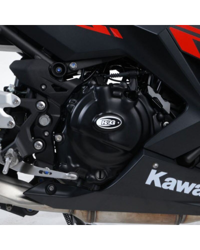 Protection Carter Moto RG RACING Couvre-carter droit R&G RACING Black Kawasaki Ninja 400