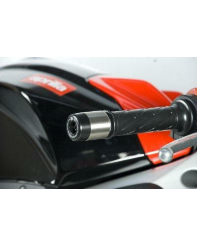 Embouts Guidon Moto RG RACING Embouts de guidon R&G RACING noir Aprilia RS/RS4 125