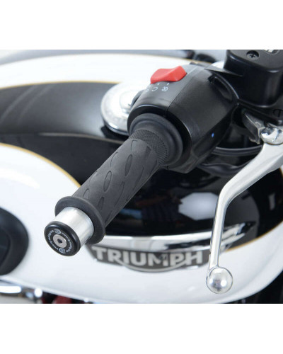 Embouts Guidon Moto RG RACING Embouts de guidon R&G RACING noir Triumph Bonneville T120