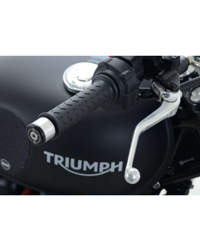 Embouts Guidon Moto RG RACING Embouts de guidon R&G RACING noir Triumph Street Twin