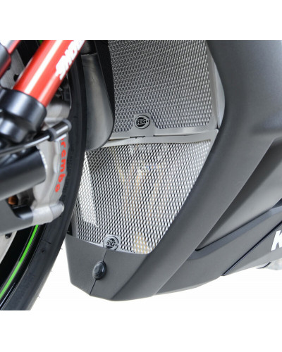 Protection Radiateur Moto R&G RACING Grille de collecteur R&G RACING titane Kawasaki Ninja ZX-10R