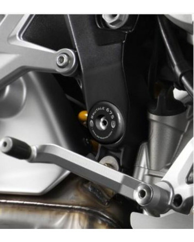 Axe de Roue Moto RG RACING Insert de cadre droit (bas) R&G RACING noir MV Agusta 1090