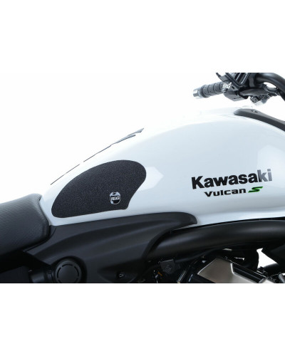 Stickers Réservoir Moto RG RACING Kit grip de réservoir R&G RACING 2 pièces noir Kawasaki Vulcan S