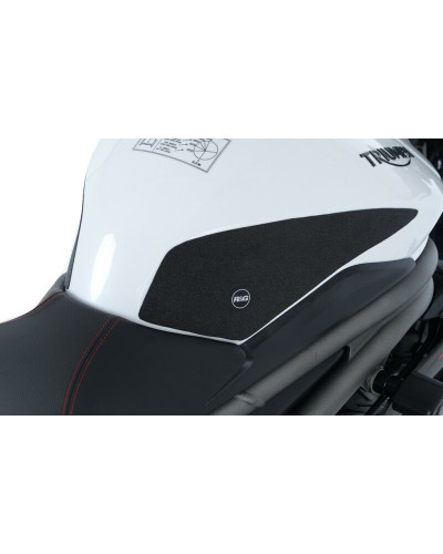 Stickers Réservoir Moto R&G RACING Kit grip de réservoir R&G RACING 2 pièces noir Triumph Speed Triple RS