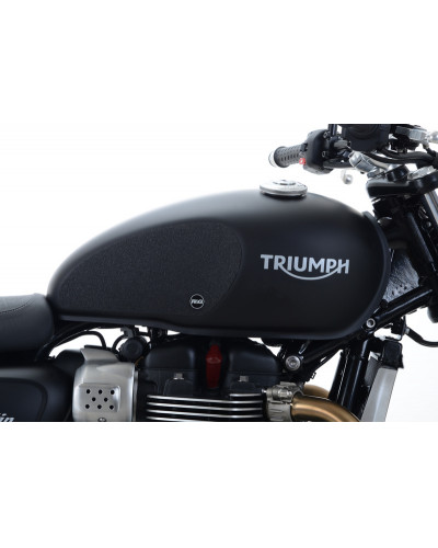 Stickers Réservoir Moto RG RACING Kit grip de réservoir R&G RACING 2 pièces noir Triumph Street Twin