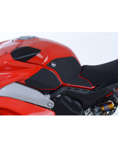 Stickers Réservoir Moto RG RACING Kit grip de réservoir R&G RACING 4 pièces noir Ducati Panigale V4
