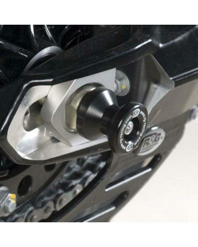 Tampon Protection Moto RG RACING Protection de bras oscillant R&G RACING fixation axe noir Husqvarna Nuda 900