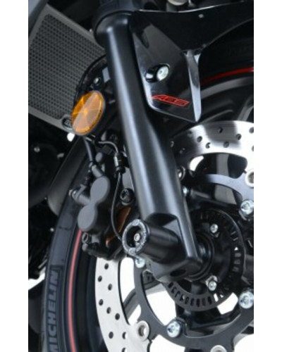 Tampon Protection Moto RG RACING Protection de fourche noire R&G RACING Yamaha YZF-R3