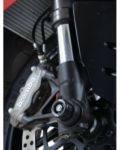 Tampon Protection Moto RG RACING Protection de fourche R&G RACING noir Ducati 1299 Panigale
