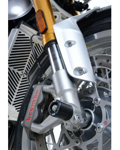 Tampon Protection Moto RG RACING Protection de fourche R&G RACING noir Triumph Thruxton/Thruxton R