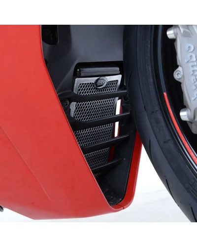 Protection Radiateur Moto RG RACING Protection de Radiateur d'huile R&G RACING alu argent Ducati Supersport