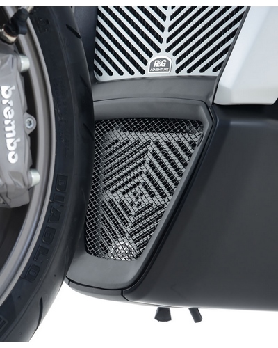 Protection Radiateur Moto RG RACING Protection de Radiateur d'huile R&G RACING alu argent Ducati X-Diavel