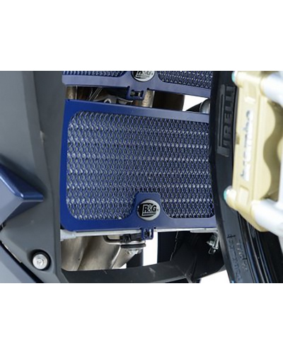 Protection Radiateur Moto RG RACING Protection de Radiateur d'huile R&G RACING alu bleu foncé