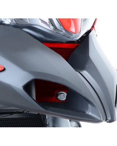 Protection Radiateur Moto RG RACING Protection de Radiateur d'huile R&G RACING alu rouge Ducati Multistrada