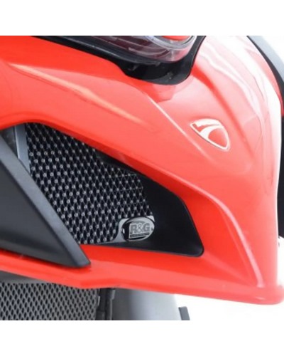 Protection Radiateur Moto RG RACING Protection de Radiateur d'huile R&G RACING alu rouge Ducati Multistrada