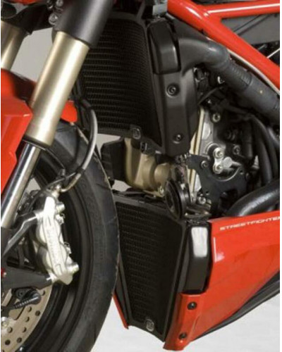 Protection Radiateur Moto R&G RACING Protection de radiateur (eau & huile) R&G RACING noir Ducati Streetfighter 848