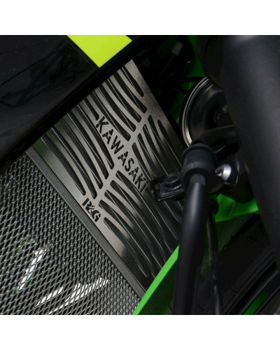 Protection Radiateur Moto R&G RACING Protection de radiateur gravée R&G RACING inox - Kawasaki Ninja 125