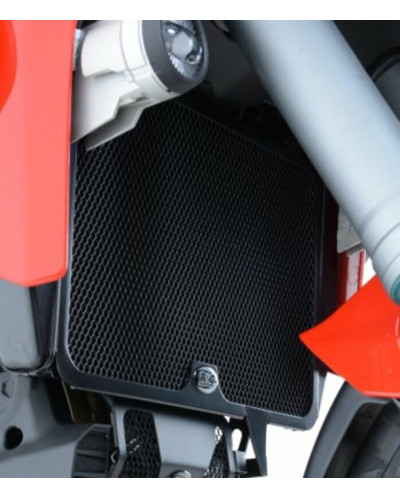 Protection Radiateur Moto RG RACING Protection de radiateur R&G RACING alu noir Ducati 1200 Multistrada