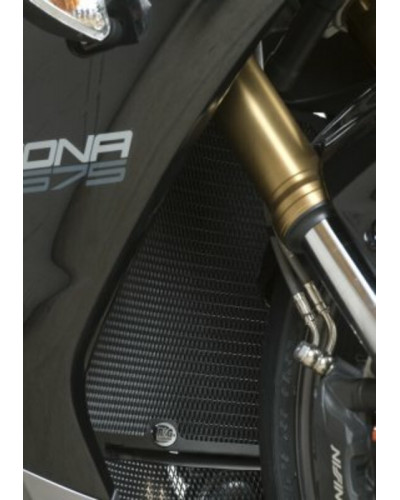 Protection Radiateur Moto RG RACING Protection de radiateur R&G RACING alu noir Triumph Daytona 675