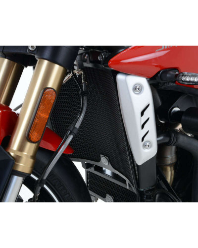 Protection Radiateur Moto RG RACING Protection de radiateur R&G RACING alu noir Triumph Speed Triple 1050 R