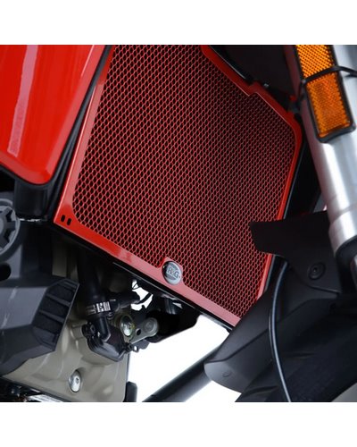 Protection Radiateur Moto RG RACING Protection de Radiateur R&G RACING alu rouge Ducati 950 Multistrada