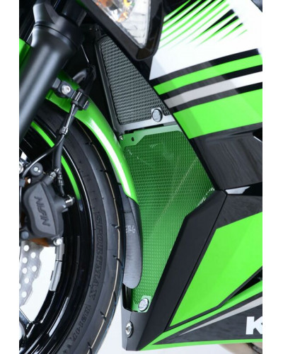 Protection Radiateur Moto RG RACING Protection de radiateur R&G RACING alu vert Kawasaki Ninja 650