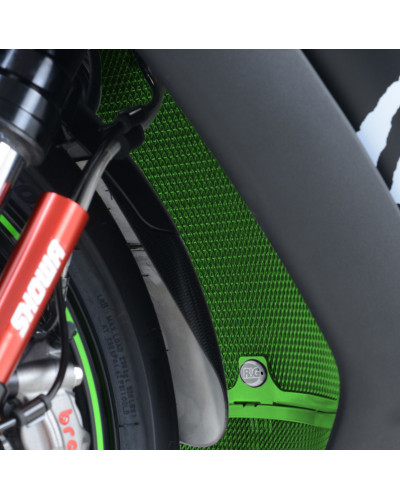 Protection Radiateur Moto RG RACING Protection de radiateur R&G RACING vert Kawasaki ZX-10R