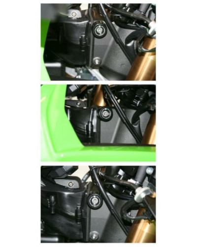 Tampon Protection Moto RG RACING Protections de butée de direction R&G RACING noir Kawasaki ZX-6R/10R