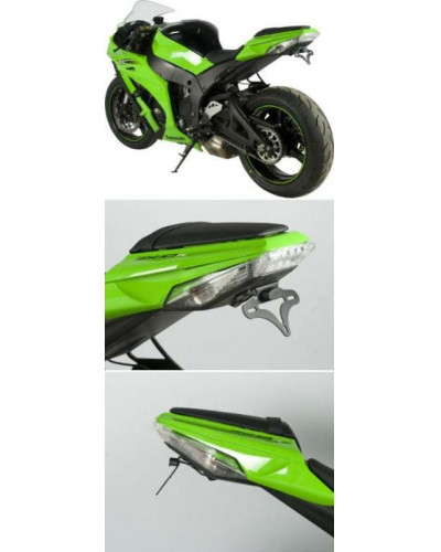 Support Plaque Immatriculation Moto RG RACING Support de plaque R&G RACING noir Kawasaki ZX10R