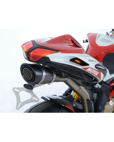 Support Plaque Immatriculation Moto R&G RACING Support de plaque R&G RACING noir MV Agusta F4 RC