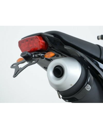Support Plaque Immatriculation Moto RG RACING Support de plaque R&G RACING noir pour micro clignotants Honda MSX125