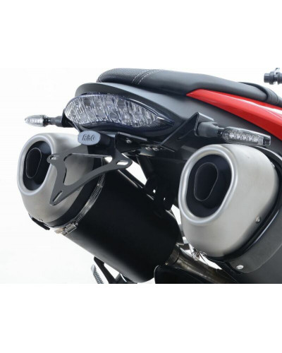 Support Plaque Immatriculation Moto R&G RACING Support de plaque R&G RACING noir Triumph Speed Triple S