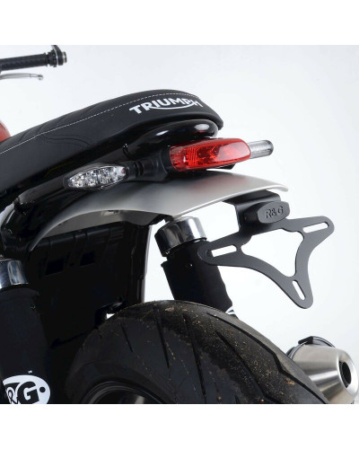 Support Plaque Immatriculation Moto R&g Racing Support De Plaque R&g Racing  Noir Triumph Speed Twin 1200 - Livraison Offerte 
