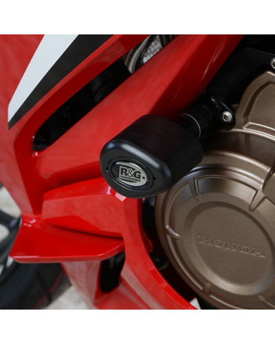 Tampon Protection Moto R&G RACING Tampon de protection R&G RACING Aero noir Honda CBR500R