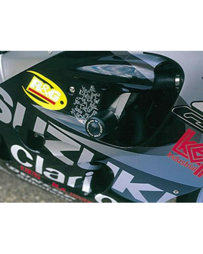 Tampon Protection Moto RG RACING Tampon de protection R&G RACING Classic blanc Suzuki GSX-R 600
