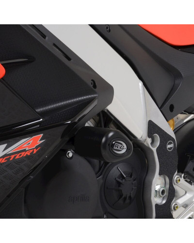 Tampon Protection Moto R&G RACING Tampons de protection R&G RACING Aero - noir Aprilia RSV4 1100 Factory